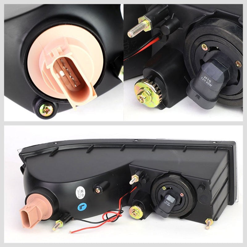 Front Bumper Driving Fog Light Lamp+LED DRL Bar Clear Lens For 07-14 ESCALADE