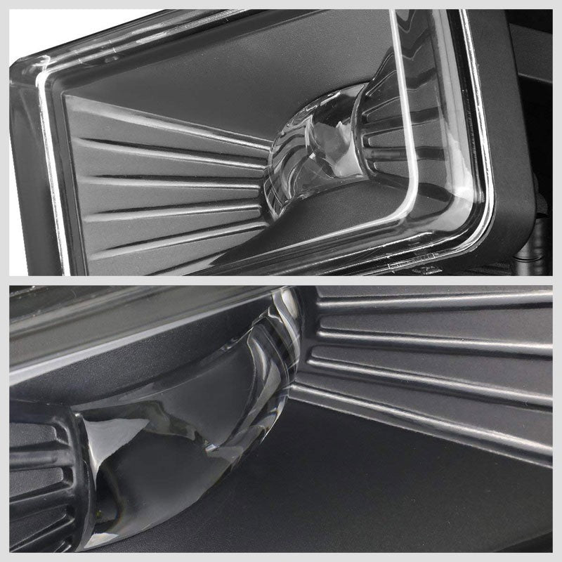 Front Bumper Driving Fog Light Lamp Kit 12V 6000K LED Clear Lens For 15-17 Tahoe