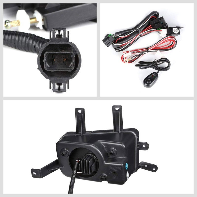 Front Bumper Driving Fog Light Lamp Kit 12V 6000K LED Clear Lens For 15-17 Tahoe