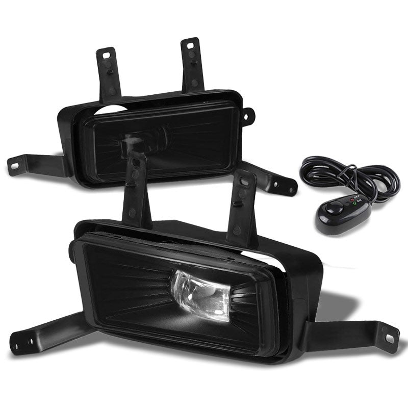 Front Bumper Driving Fog Light Lamp Kit 12V 6000K LED Smoke Lens For 15-17 Tahoe