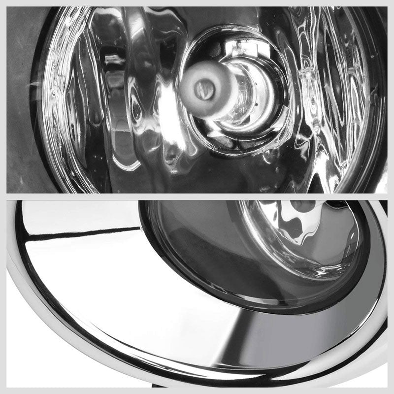 Front Bumper Fog Light Lamp Chrome Bezel+Bulb Clear Lens For 13-16 Pathfinder