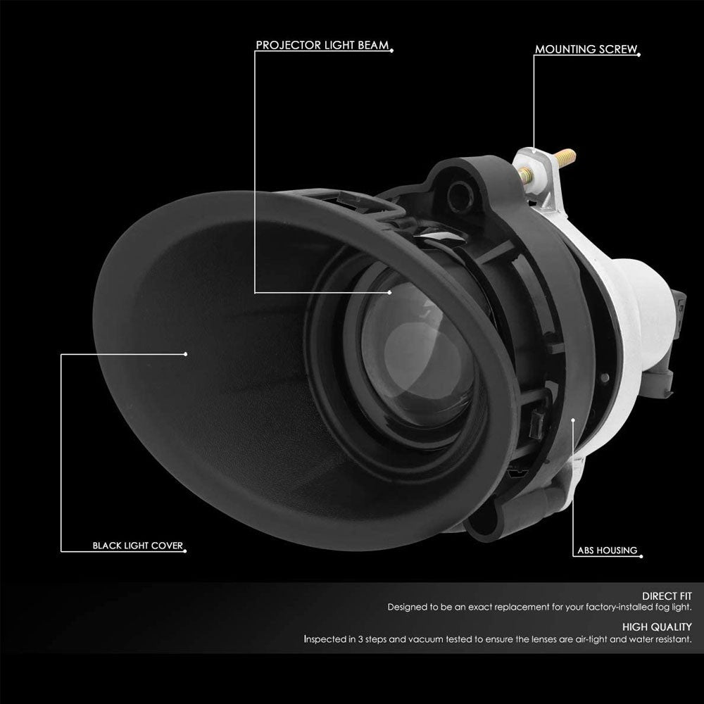Clear Lens Reflector Bezel Cover Fog Light Kit For 14-15 Camaro LS LT 3.6L