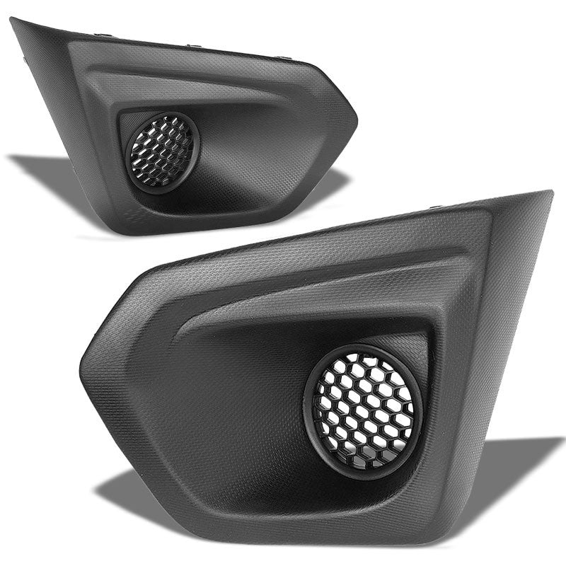 2PCs Race Bolt-On Matte Black Front Fog Light Bezel Cover For 12-14 Impreza