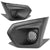 2PCs Race Bolt-On Matte Black Front Fog Light Bezel Cover For 12-14 Impreza