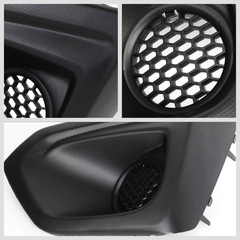 2PCs Race Bolt-On Matte Black Front Fog Light Bezel Cover For 12-14 Impreza