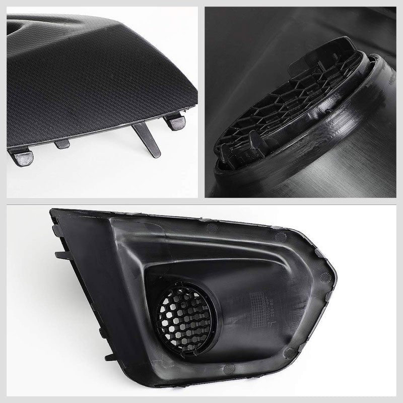 2PCs Race Bolt-On Matte Black Front Fog Light Bezel Cover For 12-14 Impreza