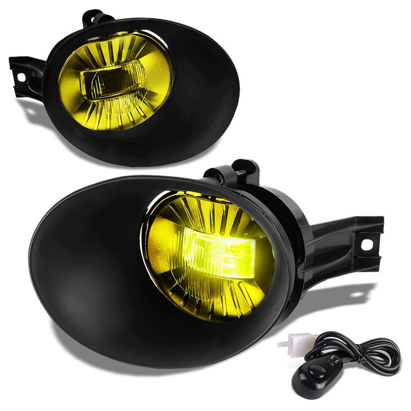 Bolt-On Front LED Fog Light Lamp+Bezel/Switch Chrome/Amber For 02-08 Ram 1500