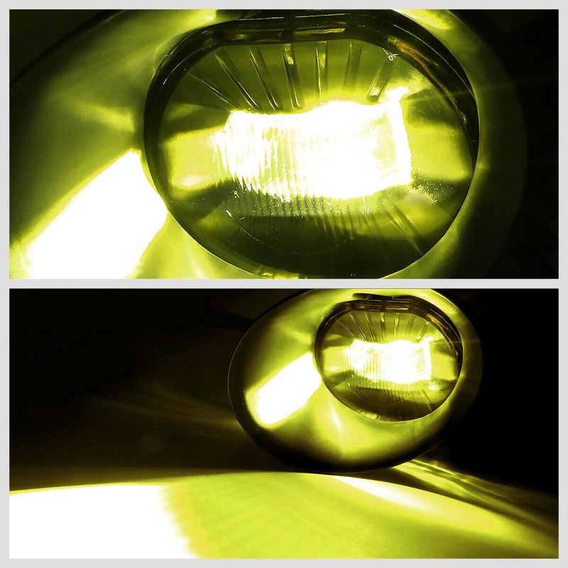 Bolt-On Front LED Fog Light Lamp+Bezel/Switch Chrome/Amber For 02-08 Ram 1500