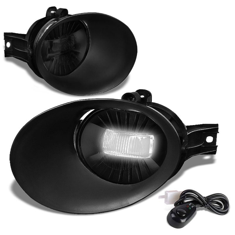 Bolt-On Front LED Fog Light Lamp+Bezel/Switch Chrome/Smoke For 02-08 Ram 1500
