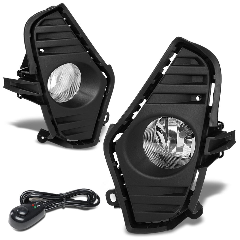 Clear Lens Reflector Bezel Cover Fog Light Kit For 19+RAV4 LE SE XLE XSE Limited