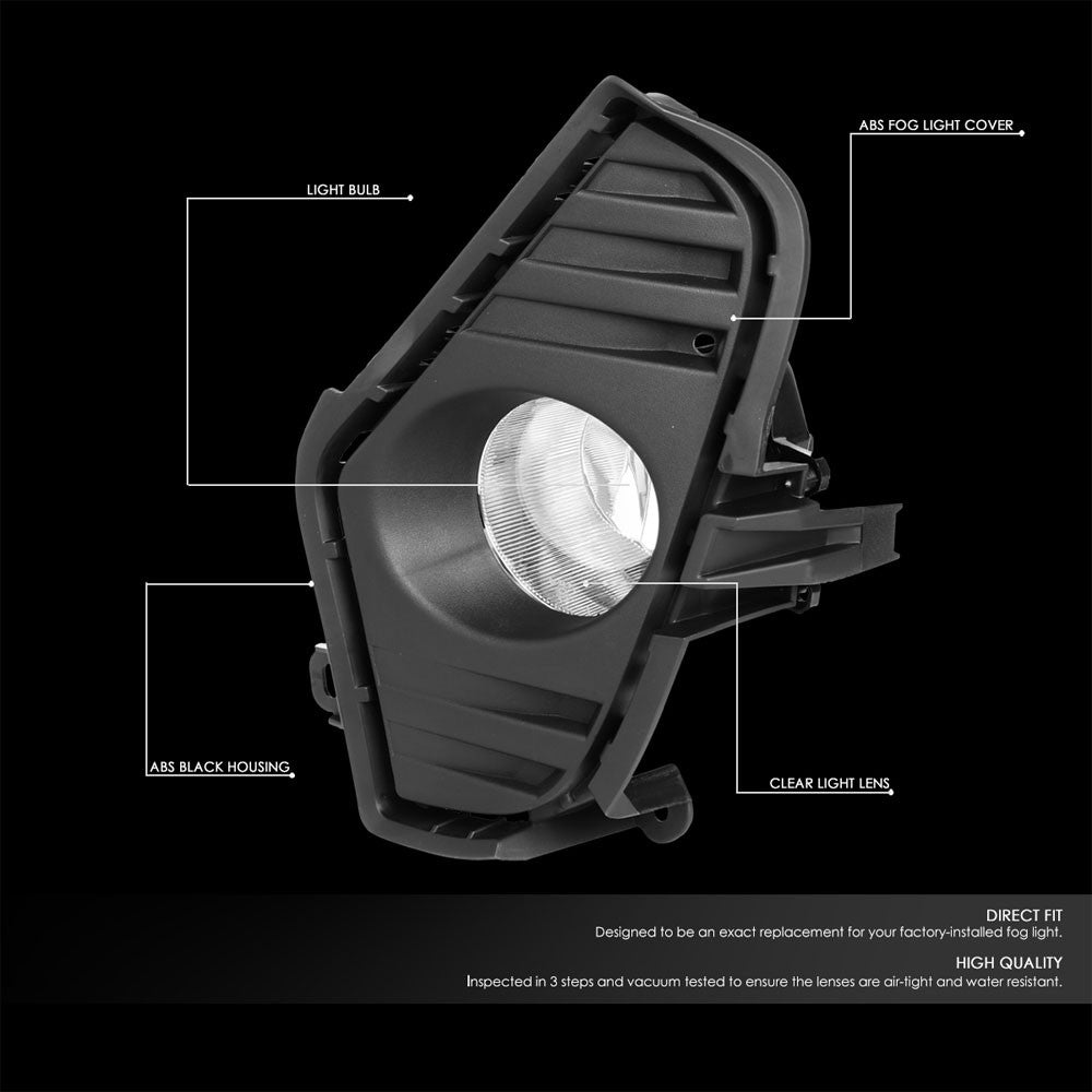 Clear Lens Reflector Bezel Cover Fog Light Kit For 19+RAV4 LE SE XLE XSE Limited