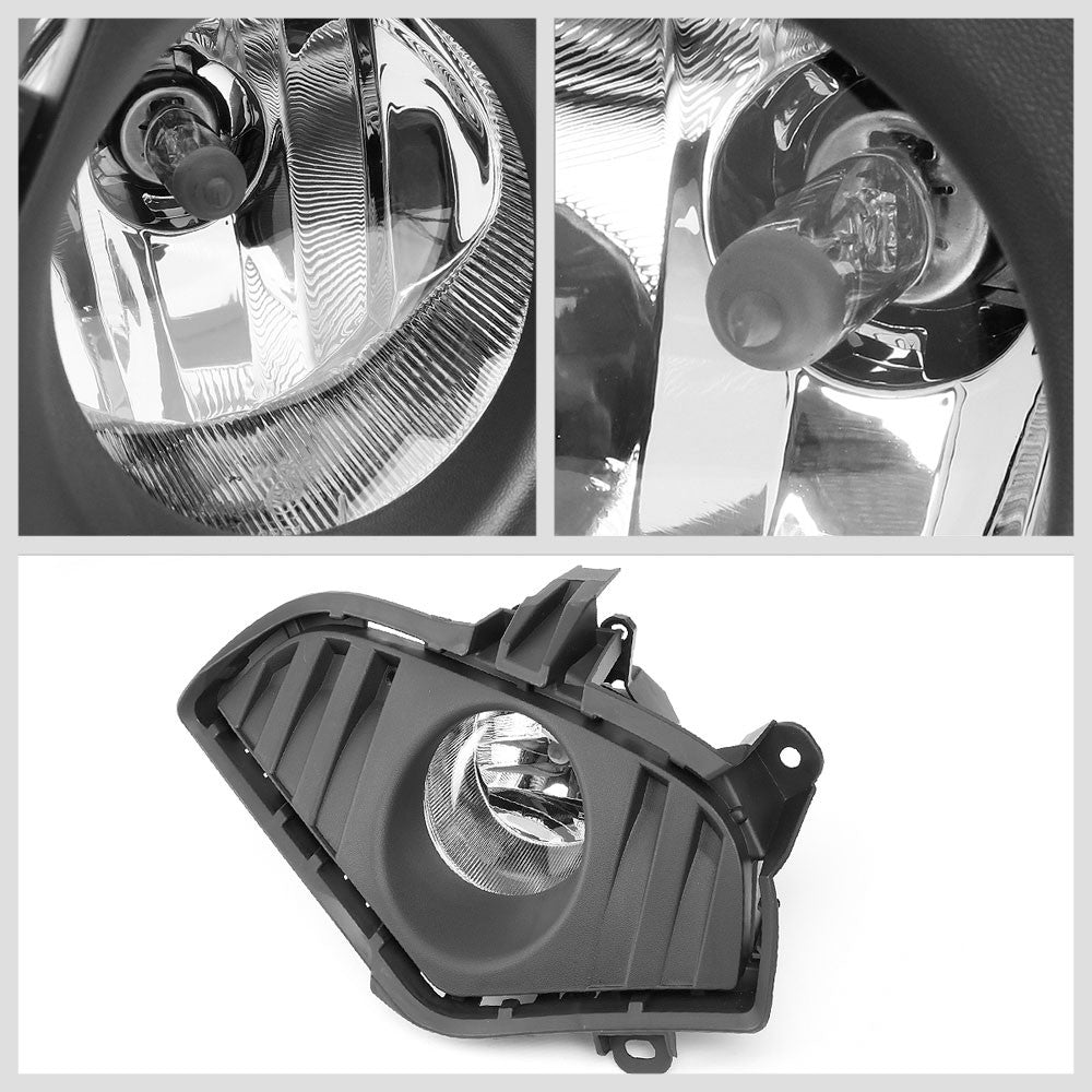 Clear Lens Reflector Bezel Cover Fog Light Kit For 19+RAV4 LE SE XLE XSE Limited