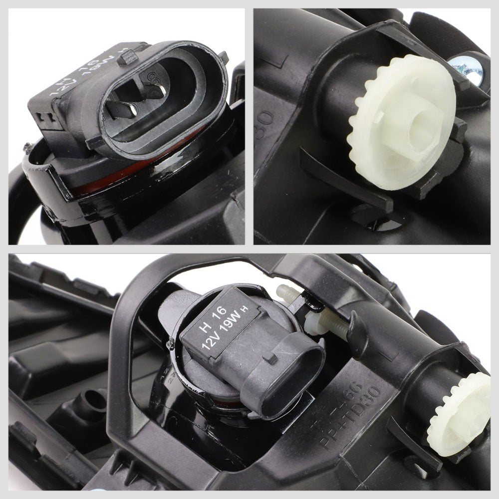 Clear Lens Reflector Bezel Cover Fog Light Kit For 19+RAV4 LE SE XLE XSE Limited