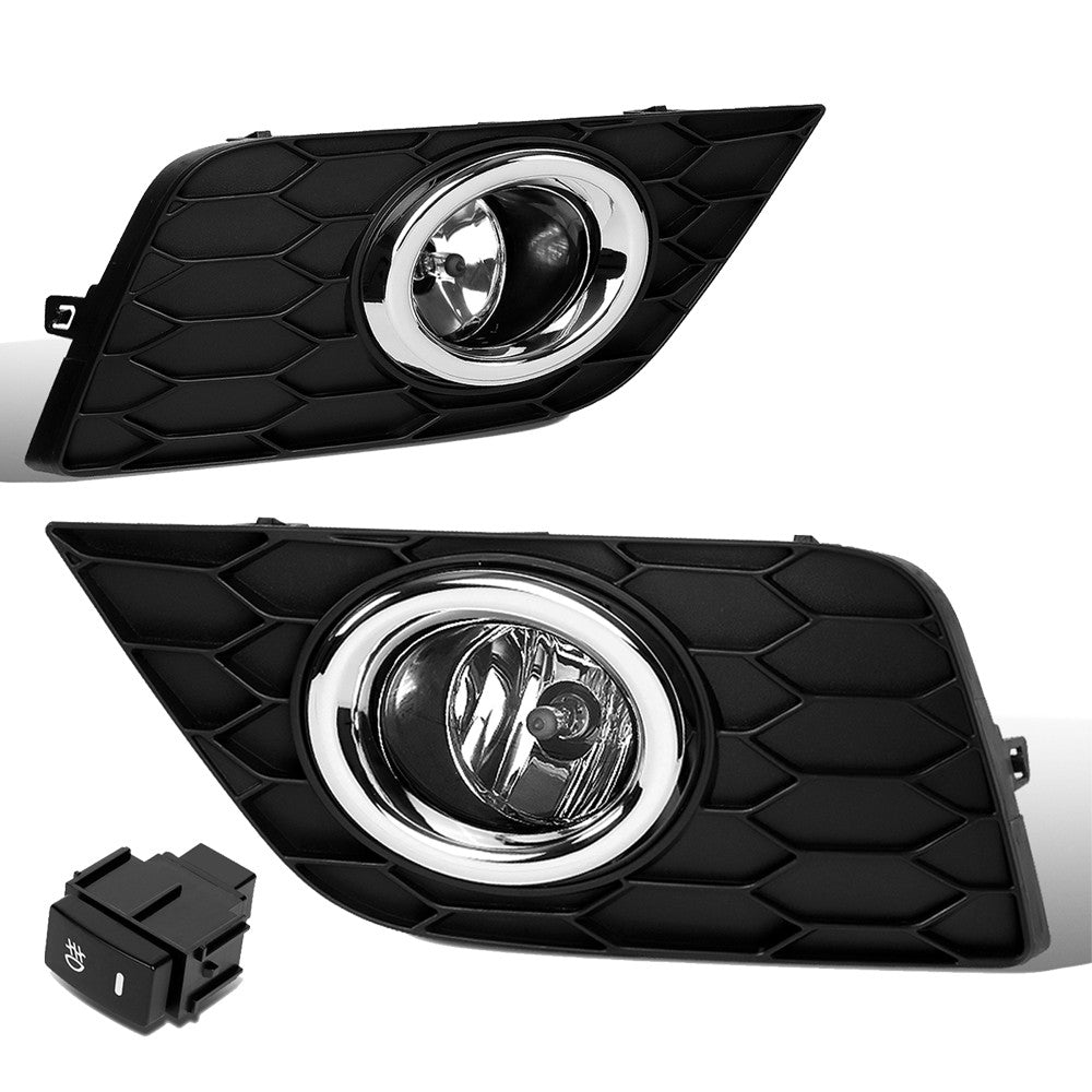 Front Bumper Replace Left/Right Halogen Fog Light H11 w/Switch For 16-19 Sentra