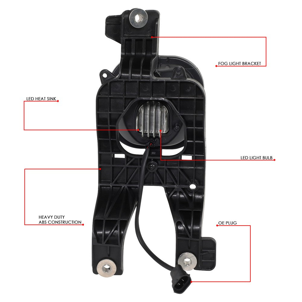 Front Bumper Replace Left/Right LED Fog Light w/Switch For 08-10 F-350 SD