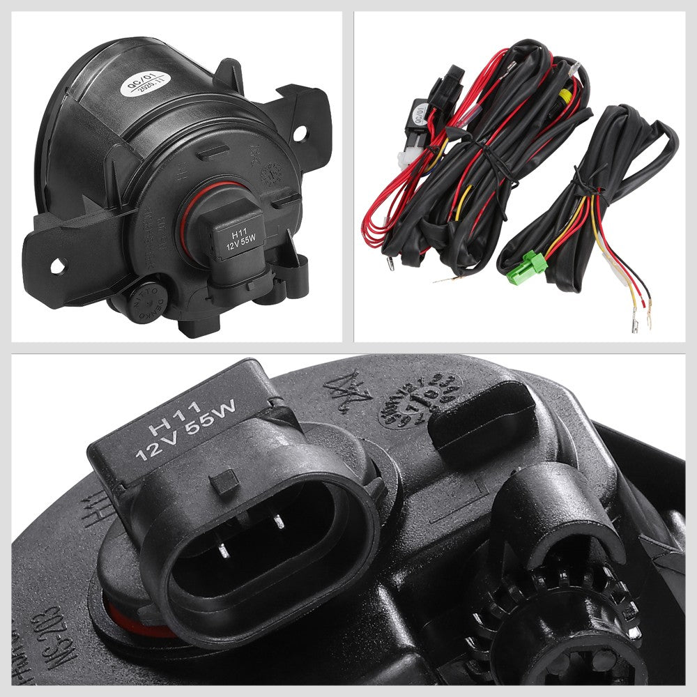 Front Bumper Replace Left/Right Halogen Fog Light w/Switch For 13-15 Altima 4Dr