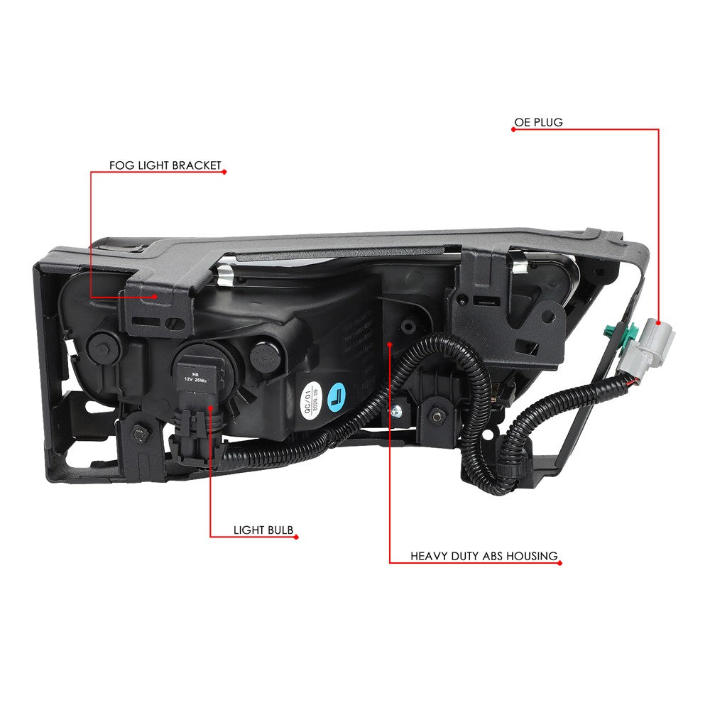 Front Bumper Replace Left/Right Halogen Fog Light w/Switch For 13-15 Altima