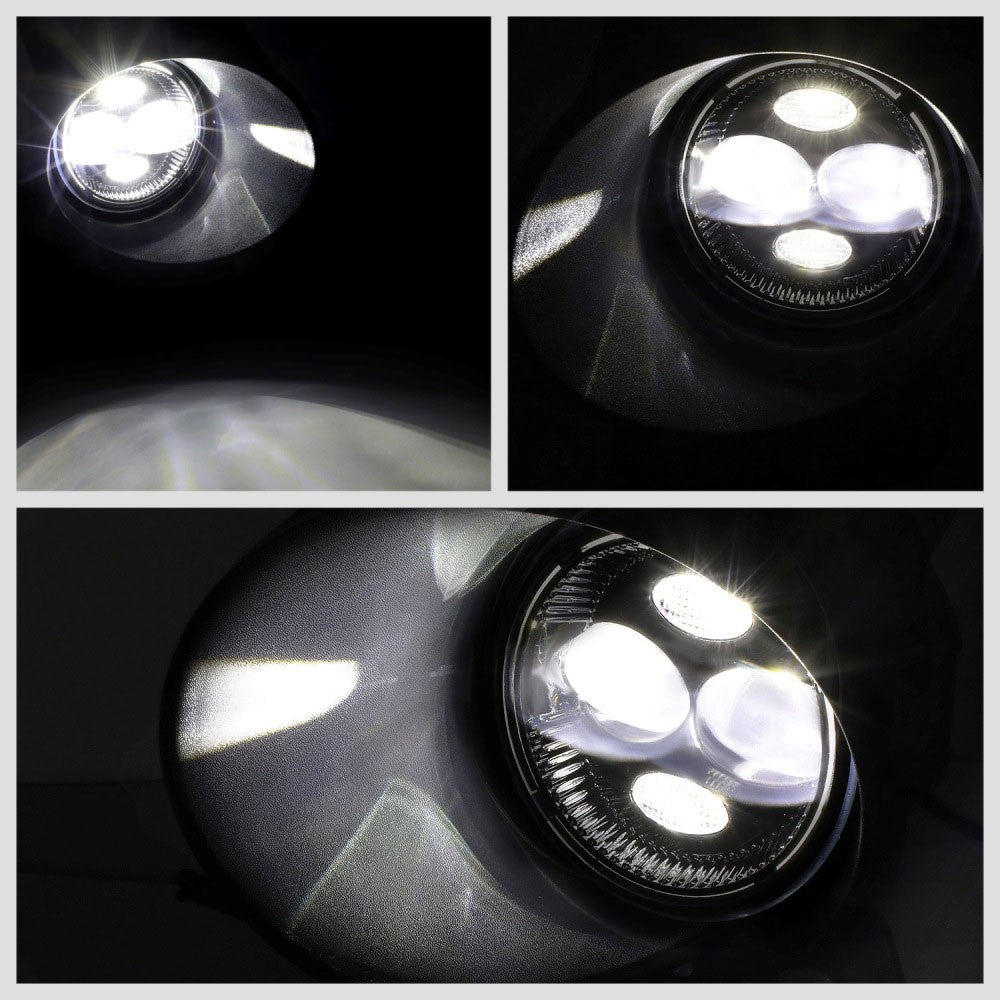 Black Housing/Smoked Lens LED Front Bumper Projector Fog Light Lamps w/Switch For 05-08 Ford F-150/06-08 Lincoln Mark LT