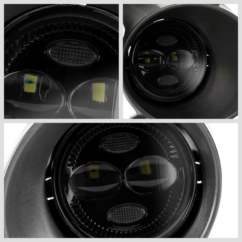 Black Housing/Smoked Lens LED Front Bumper Projector Fog Light Lamps w/Switch For 05-08 Ford F-150/06-08 Lincoln Mark LT