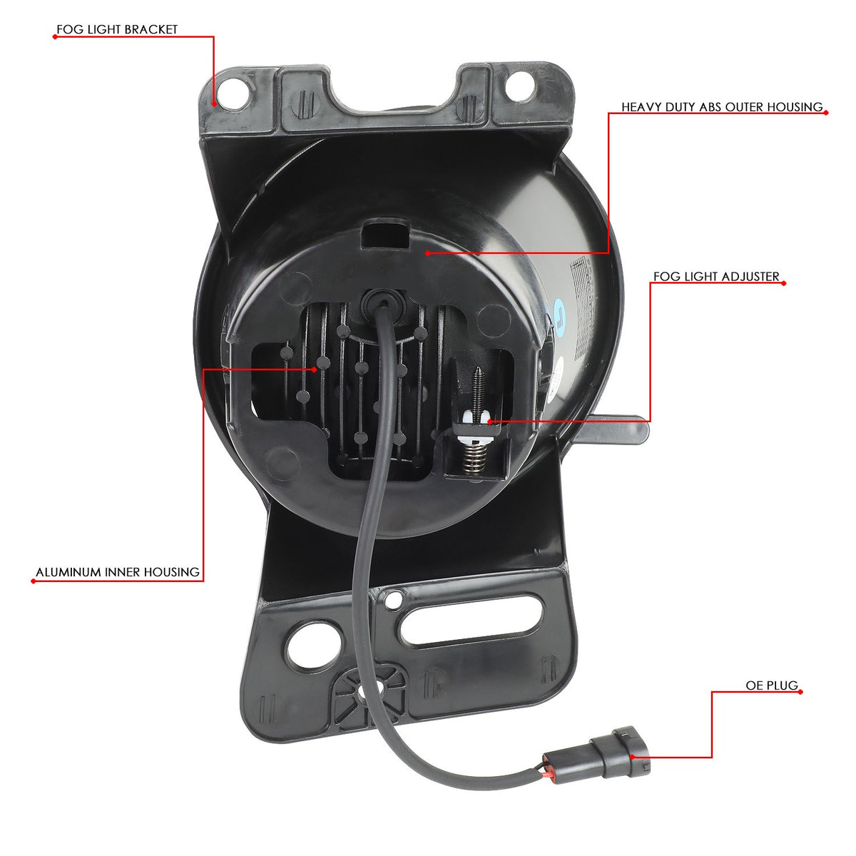 Black Housing/Smoked Lens LED Front Bumper Projector Fog Light Lamps w/Switch For 05-08 Ford F-150/06-08 Lincoln Mark LT