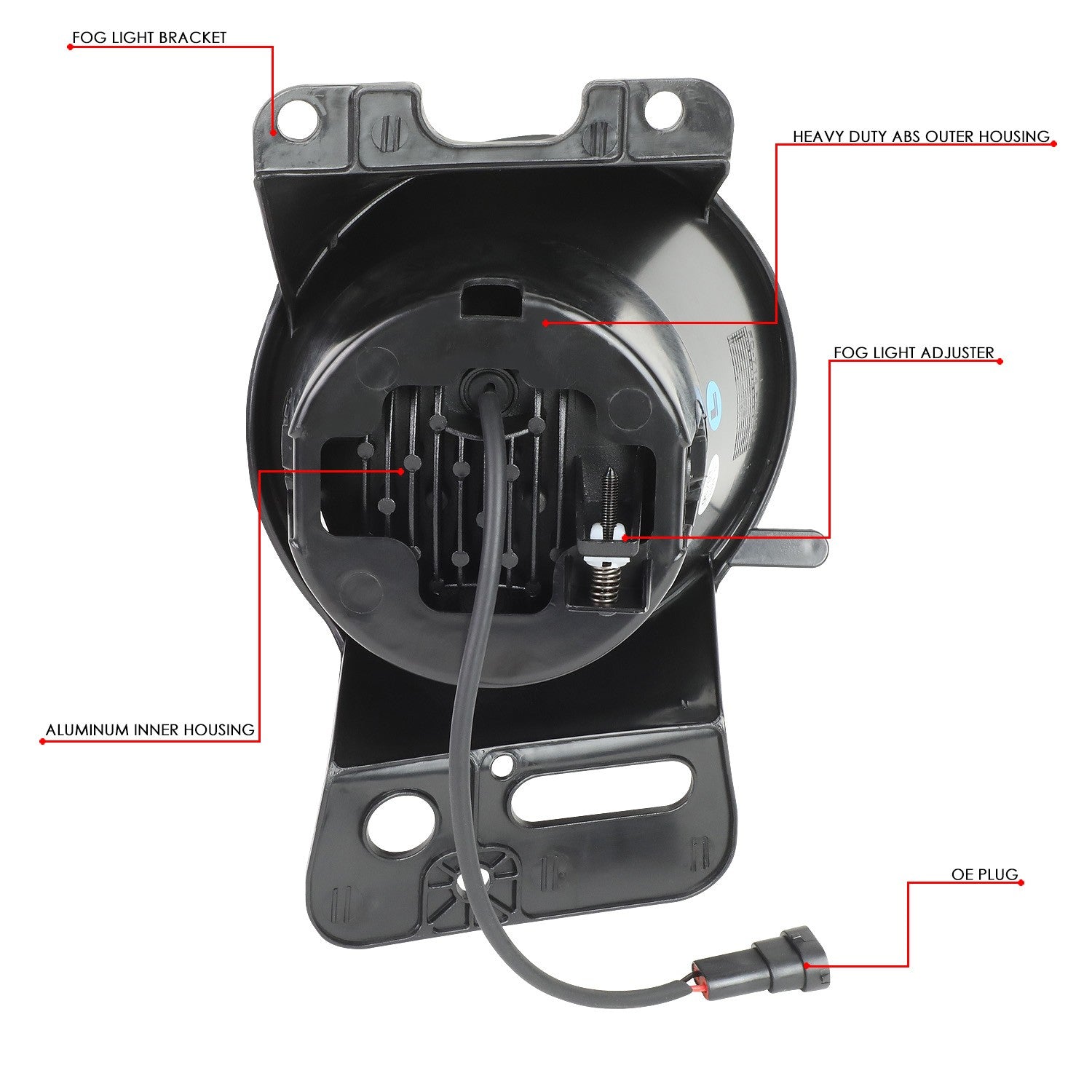 Black Housing/Smoked Lens LED Front Bumper Projector Fog Light Lamps w/Switch For 05-08 Ford F-150/06-08 Lincoln Mark LT