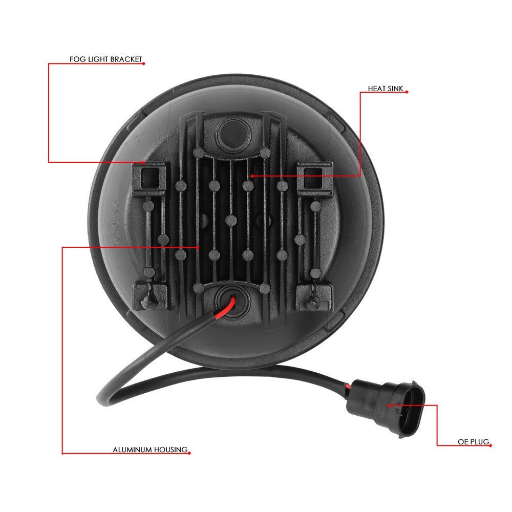 Front Bumper Replace Left/Right LED Fog Light w/Switch For 07-14 Sierra 3500 HD