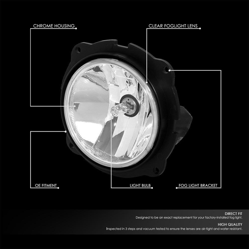 Front Bumper Replace Left/Right Halogen Fog Light w/Switch For 07-12 Ford Escape
