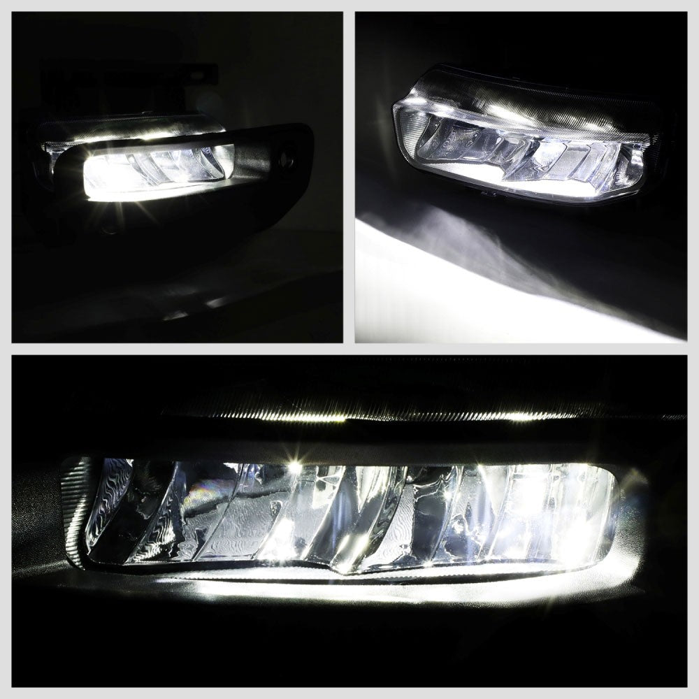 Clear Lens LED Front Bumper Fog Light Lamps w/Switch For 19-22 Ram 1500 (DT 5th)