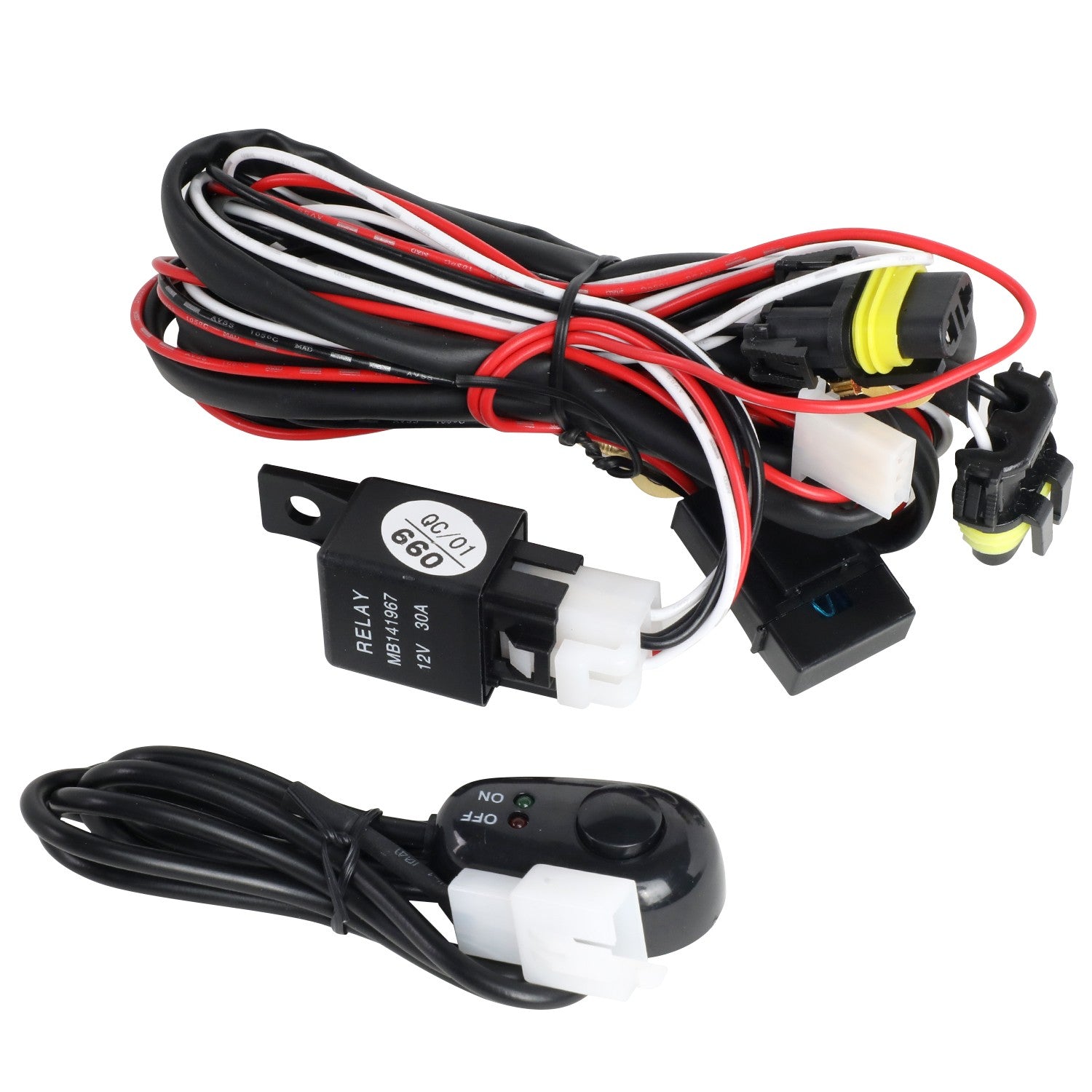 Clear Lens LED Front Bumper Fog Light Lamps w/Switch For 19-22 Ram 1500 (DT 5th)