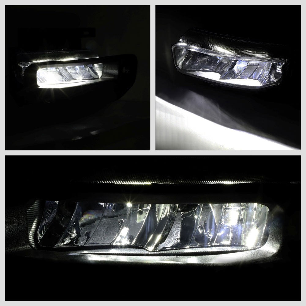 Smoked Lens LED Front Bumper Fog Light Lamps w/Switch For 19-22 Ram 1500 (DT 5th)