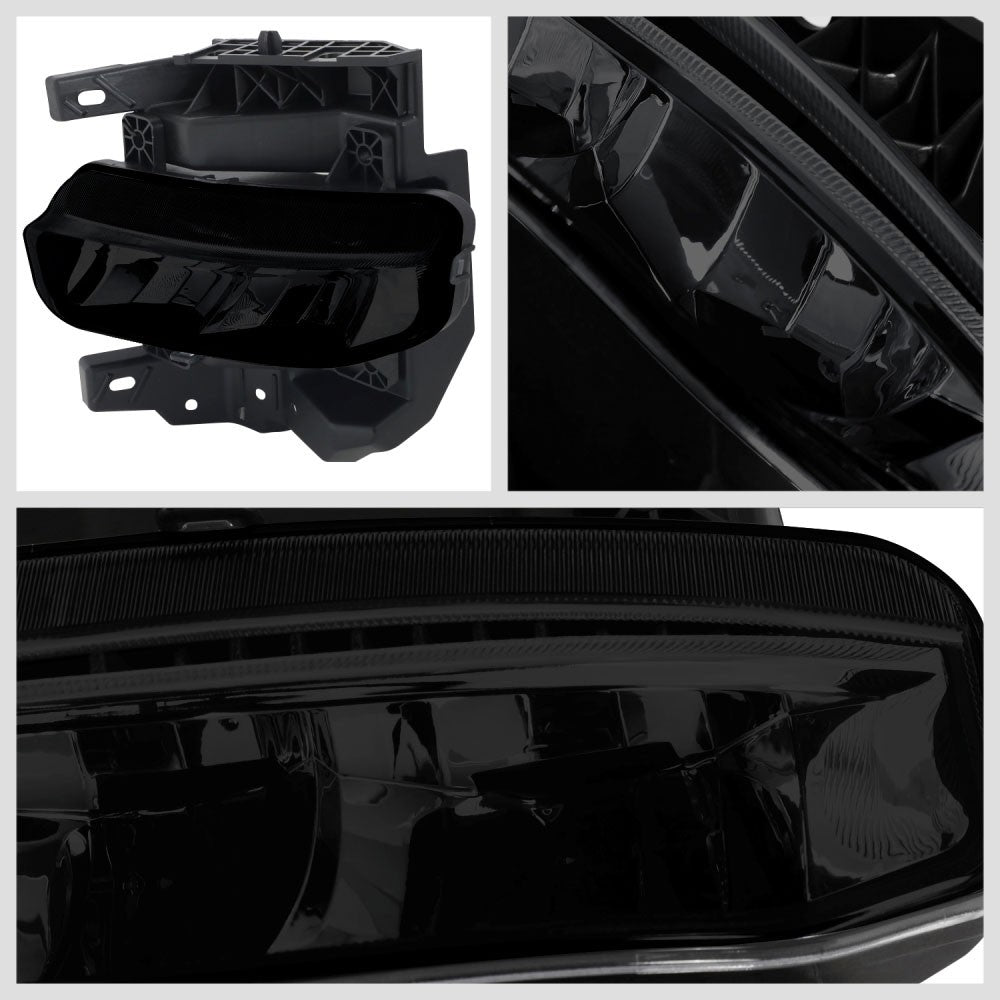 Smoked Lens LED Front Bumper Fog Light Lamps w/Switch For 19-22 Ram 1500 (DT 5th)