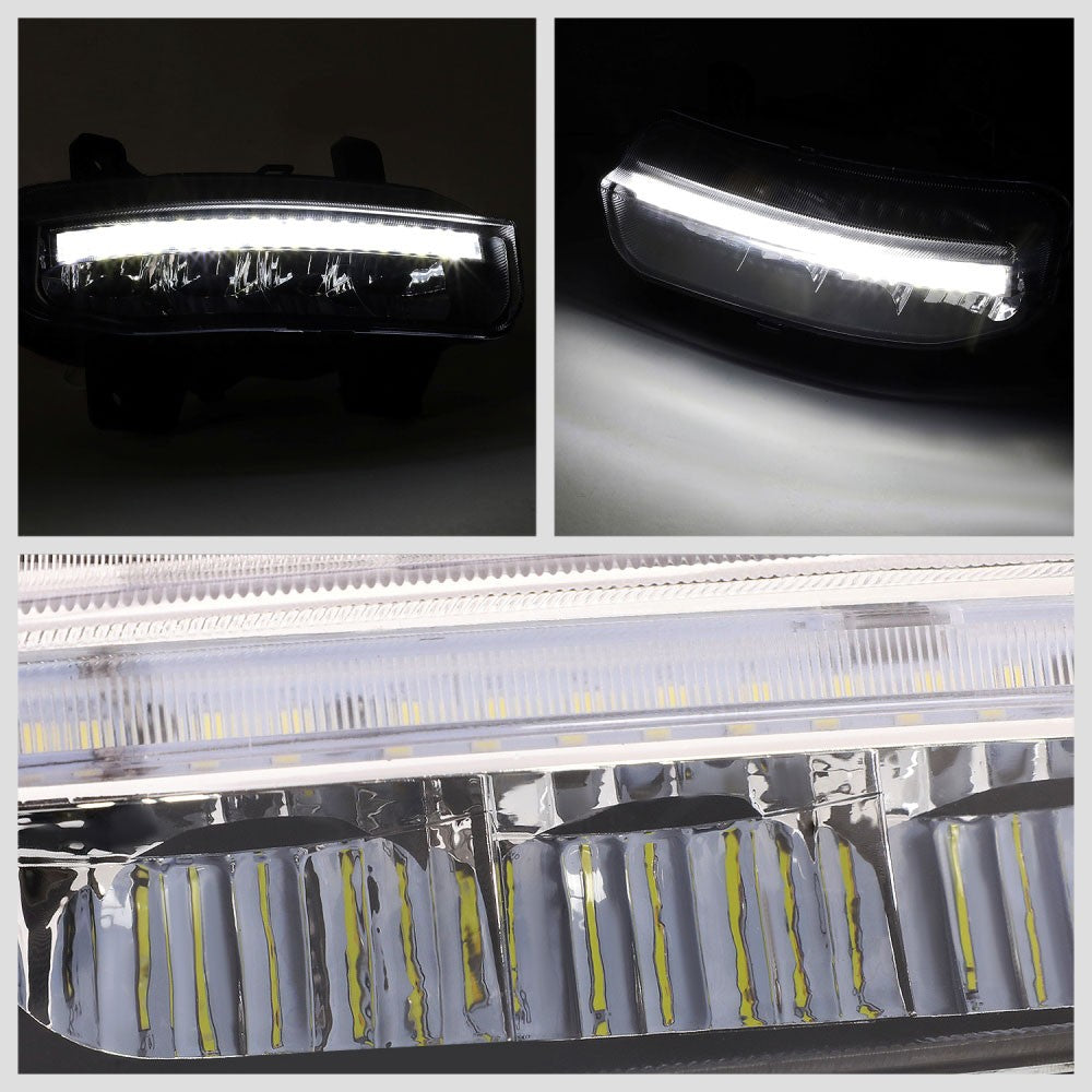 Clear Lens LED Front Bumper Fog Light Lamps+DRL Bar w/Switch For 19-22 Ram 1500 (DT 5th)