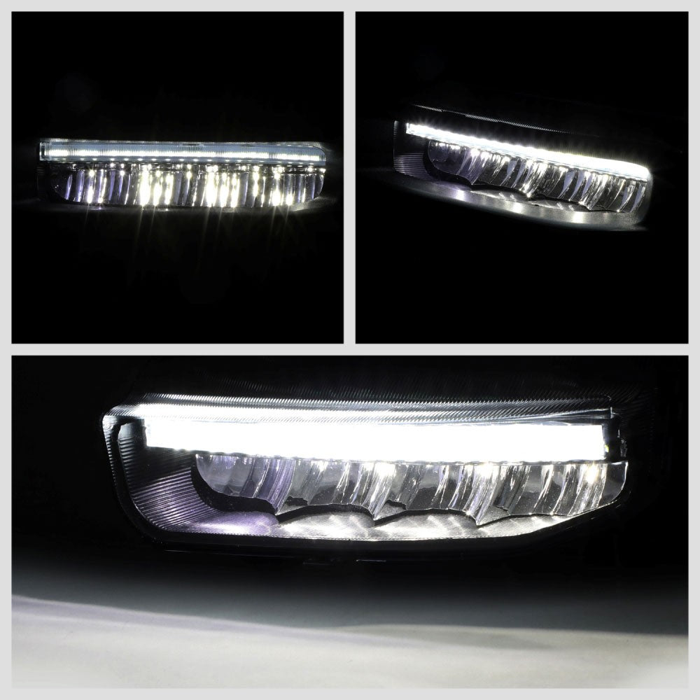 Smoked Lens LED Front Bumper Fog Light Lamps+DRL Bar w/Switch For 19-22 Ram 1500 (DT 5th)