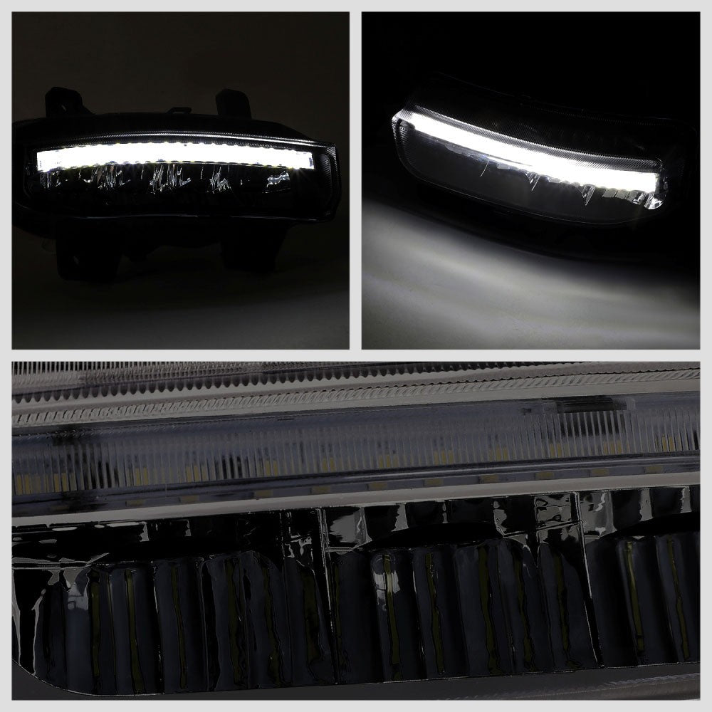 Smoked Lens LED Front Bumper Fog Light Lamps+DRL Bar w/Switch For 19-22 Ram 1500 (DT 5th)