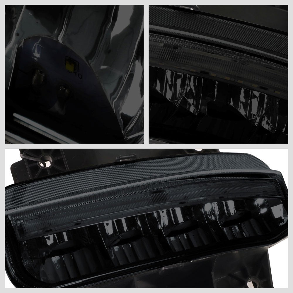 Smoked Lens LED Front Bumper Fog Light Lamps+DRL Bar w/Switch For 19-22 Ram 1500 (DT 5th)