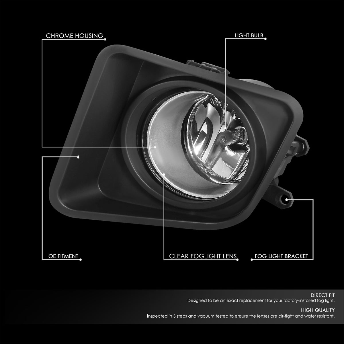 Clear Lens Front Bumper Fog Light Lamps +Switch For 14-21 Toyota Tundra (XK50)