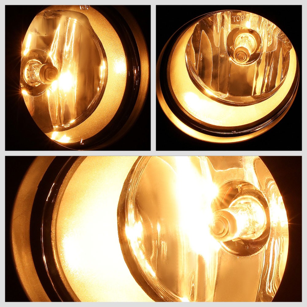 Clear Lens Front Bumper Fog Light Lamps +Switch For 14-21 Toyota Tundra (XK50)