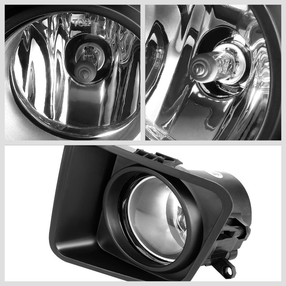 Clear Lens Front Bumper Fog Light Lamps +Switch For 14-21 Toyota Tundra (XK50)