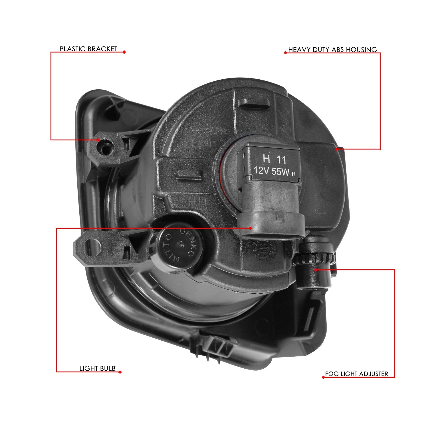 Clear Lens Front Bumper Fog Light Lamps +Switch For 14-21 Toyota Tundra (XK50)