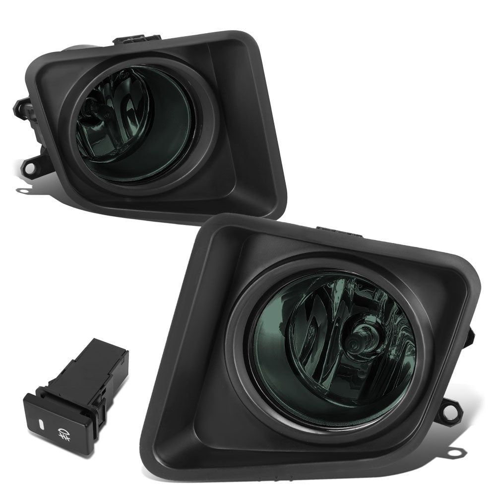Smoked Lens Front Bumper Fog Light Lamps +Switch For 14-21 Toyota Tundra (XK50)