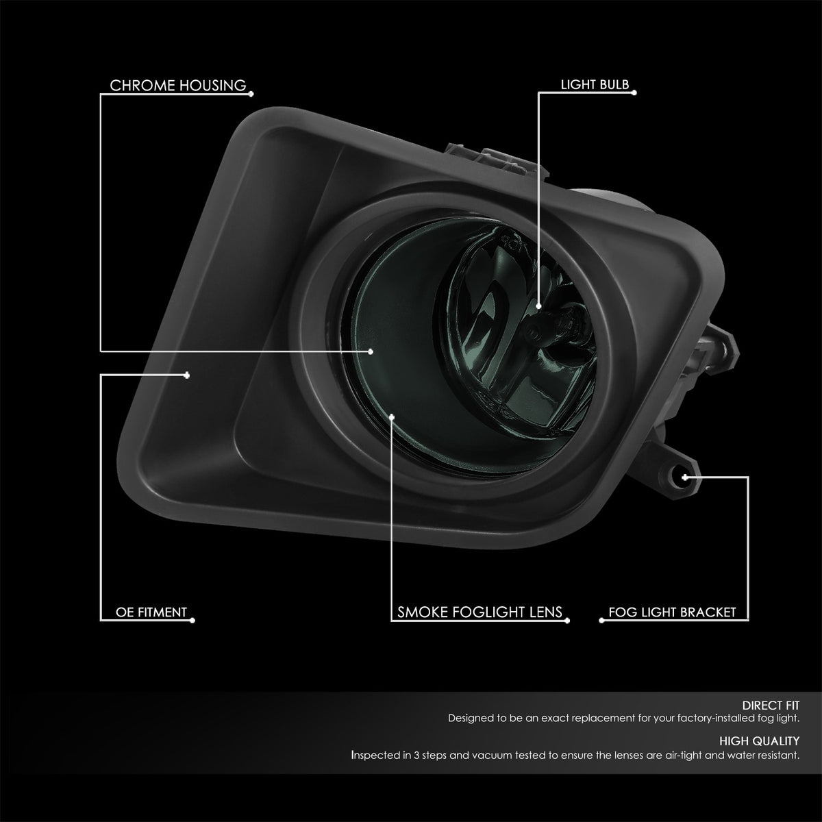 Smoked Lens Front Bumper Fog Light Lamps +Switch For 14-21 Toyota Tundra (XK50)