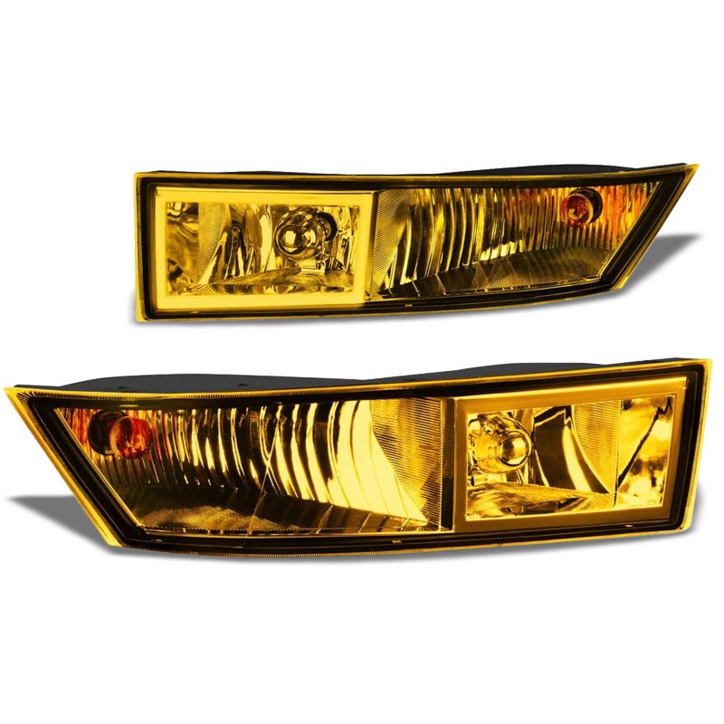 Front Fitment Fog Light Lamp Kit Bulbs Amber Lens For 07-14 ESCALADE (ESV)