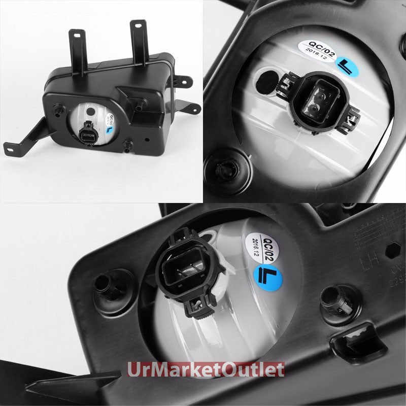 Smoke Lens Front Replacement Bumper Fog Light Lamp+Bulb+Switch For 15+ Chevy/GMC