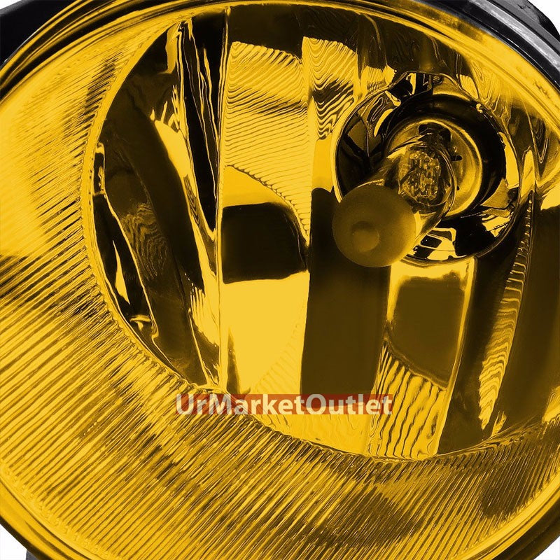 Yellow Amber Len Chrome Housing Front Bumper Fog Light Lamp+Bulb+Switch TY809