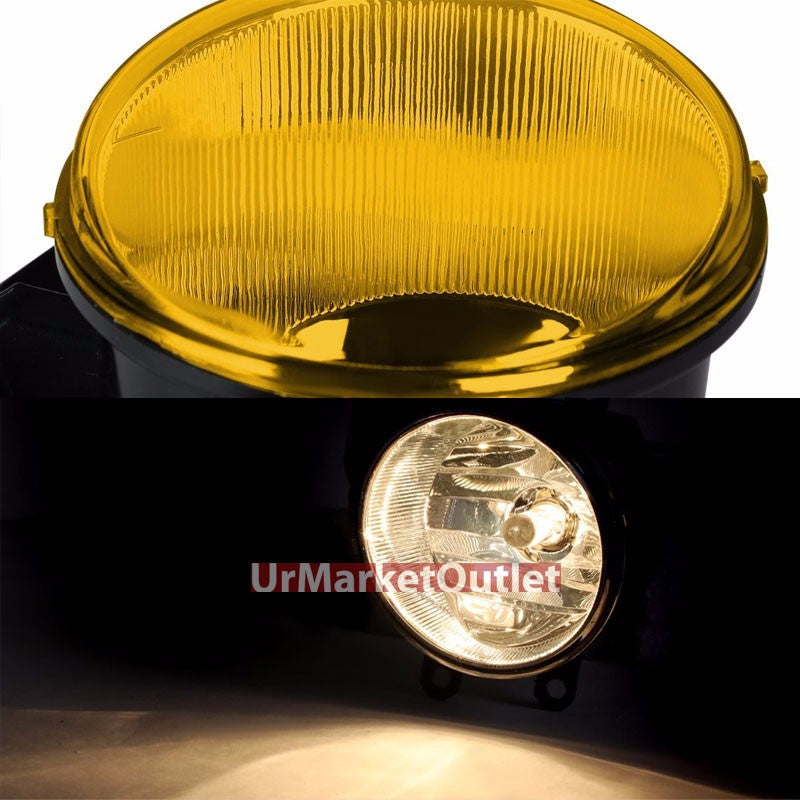 Yellow Amber Len Chrome Housing Front Bumper Fog Light Lamp+Bulb+Switch TY809