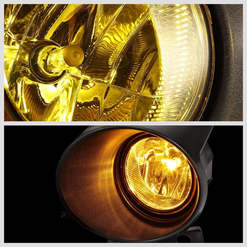 Front Bumper Driving Fog Light Lamp Kit Bezel+Bulbs Amber Lens For 06-08 Mark LT
