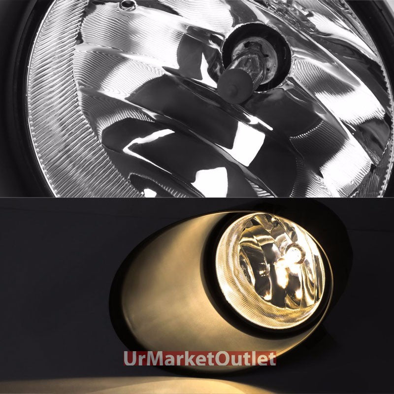 Clear Lens Front Bumper Fog Light Lamp+Bezel+Bulb+Switch For 07-13 Tundra