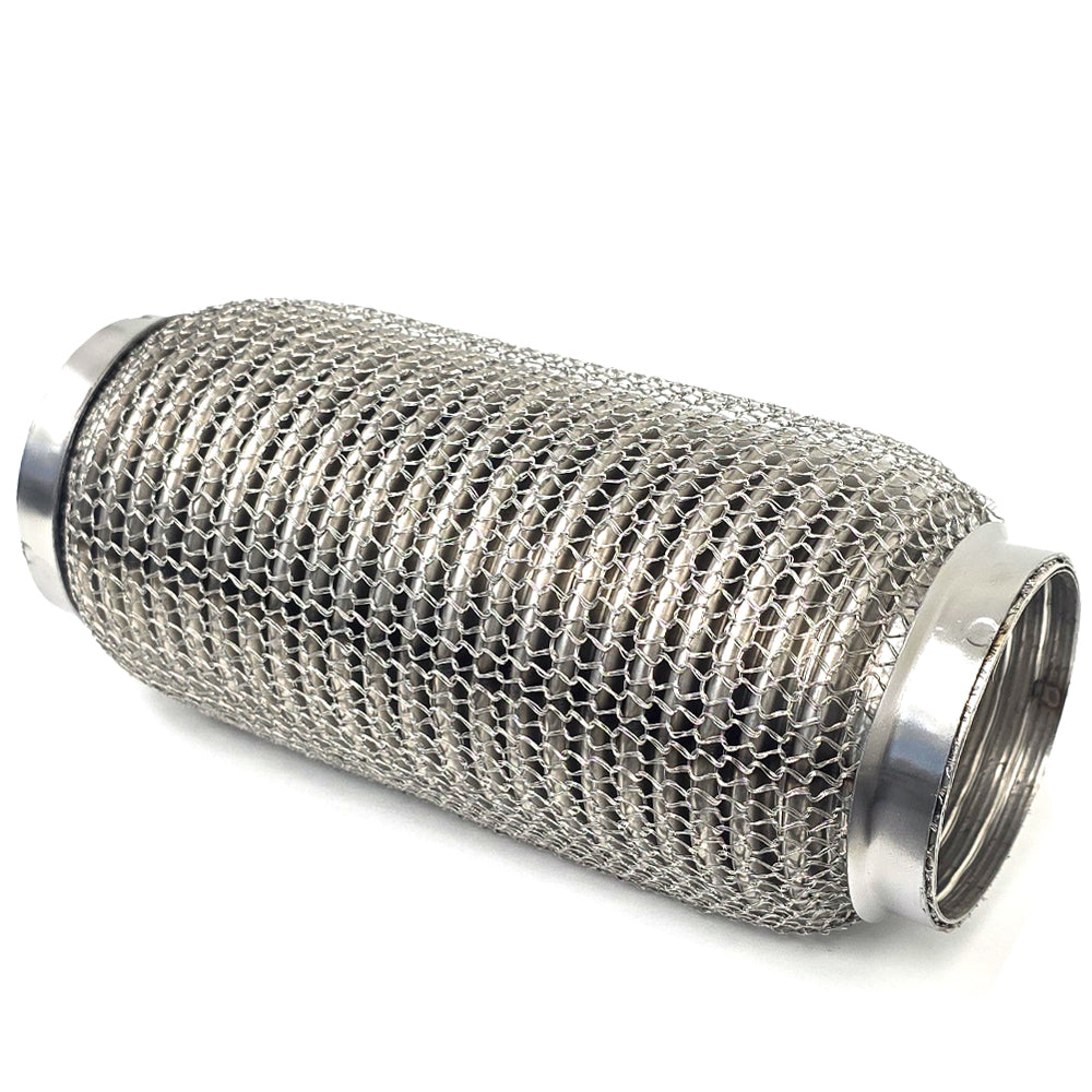 MR-FLEX25-V2 Megan 2.5&quot; ID (64mm) (Stainless Interlock/Chain Mesh) Weld-On Exhaust Flex Pipe