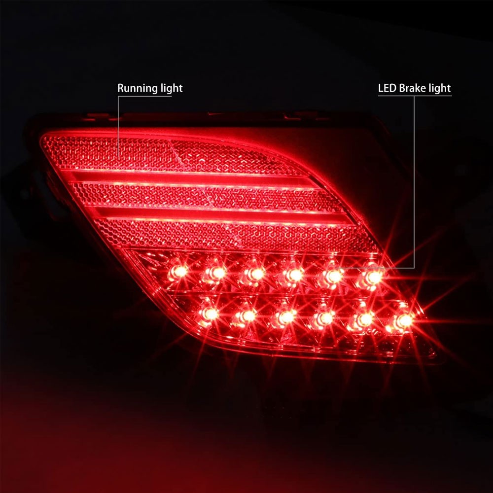 Red Lens Rear LED DRL/Brake Light/Turn Signal Bumper Light For 13-16 CX-5 KE