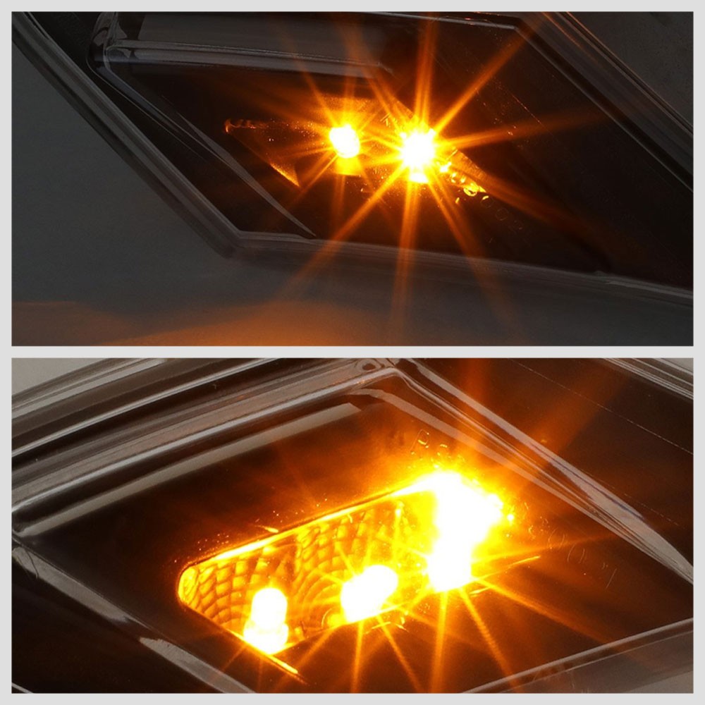 Black/Clear Len Bumper LED Turning Signal Corner/Side Marker Light For Scion FRS